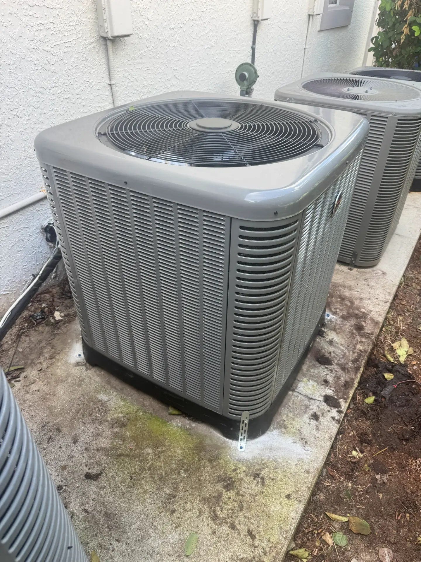 New condenser on pad