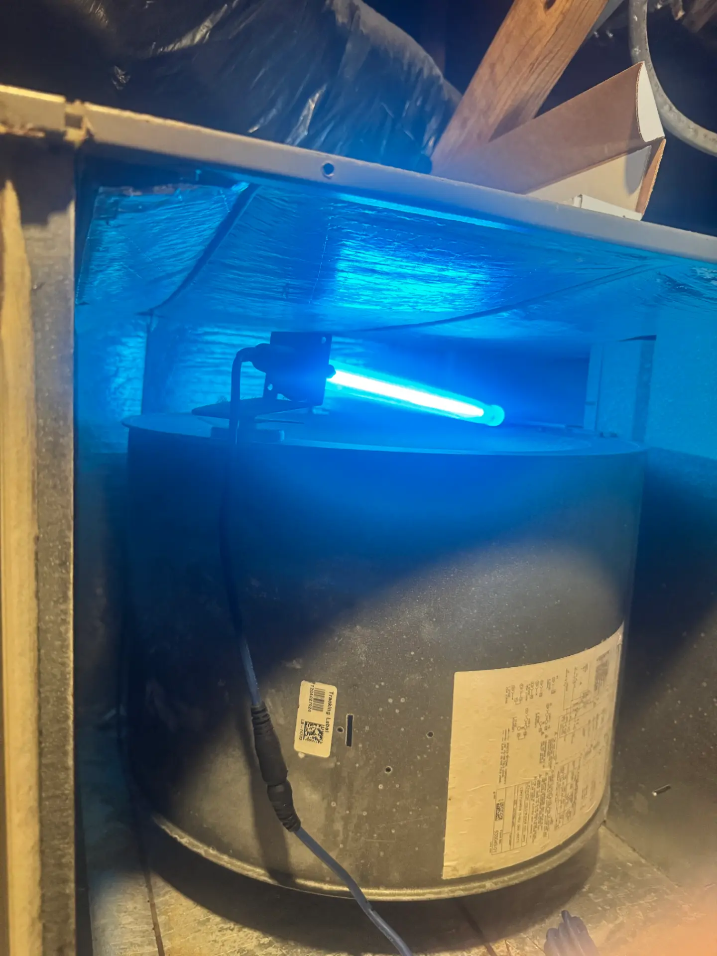 UV light install for cleaner air