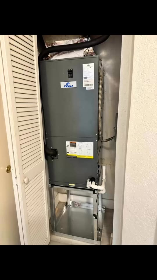 Closet air handler install